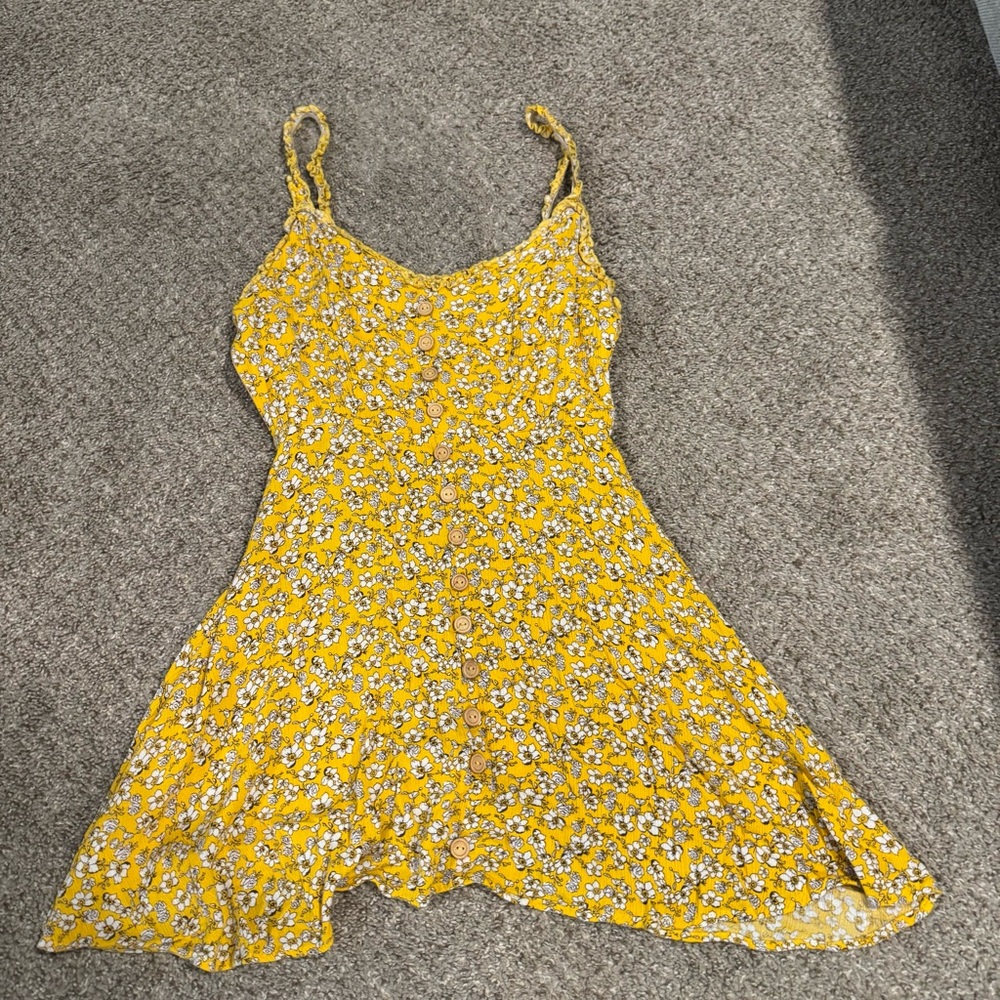 SHEIN Yellow Floral Dress